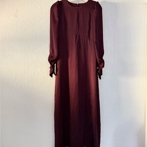 Express Deep Burgundy Long Sleeve Dress